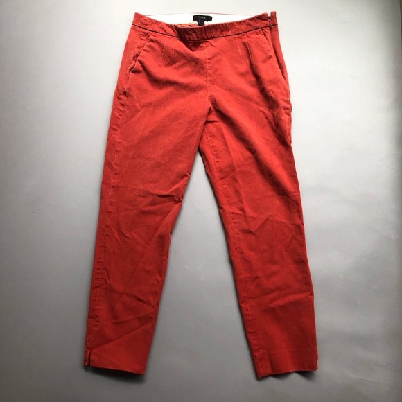 J. Crew Brick Orange Red Pants Size 4 - Picture 1 of 13